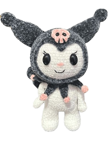 Handmade Kuromi Crochet Toy